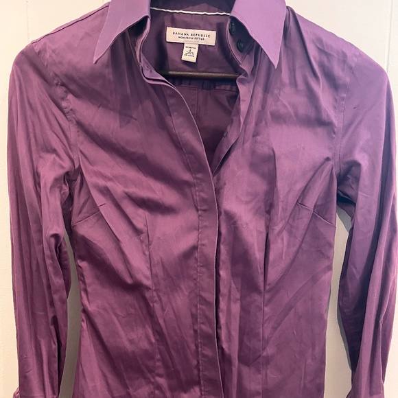 Banana Republic Tops - Women's Banana Republic Purple button down blouse size 0